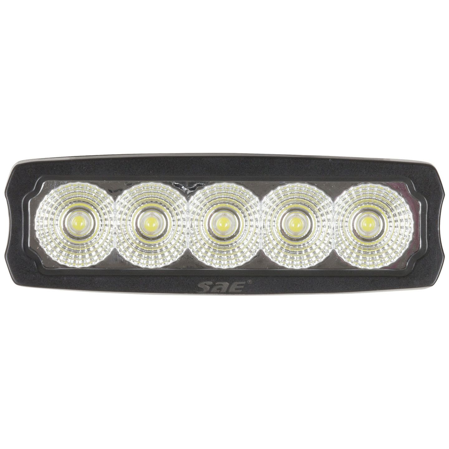 2250 Lumen Single Row LED Worklight Flood Beam Black