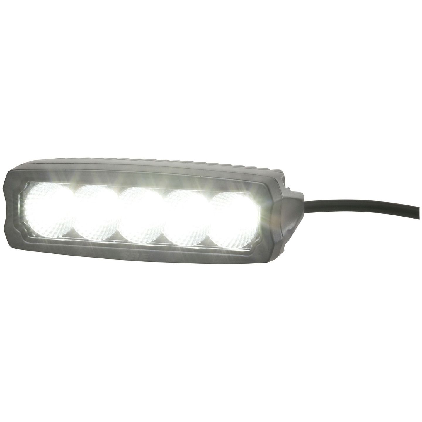 2250 Lumen Single Row LED Worklight Flood Beam Black