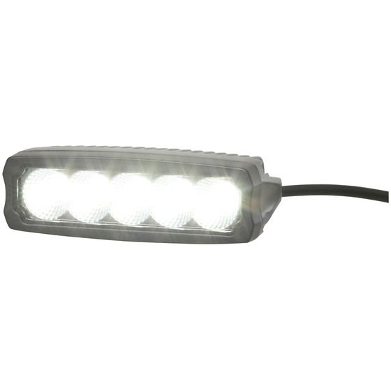 Jaycar 2250 Lumen Single Row LED Worklight – Flood Beam, IP67, Black
