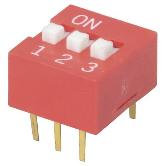 3-Way DIL Switch – Standard PCB IC Mounting | Jaycar SM1013