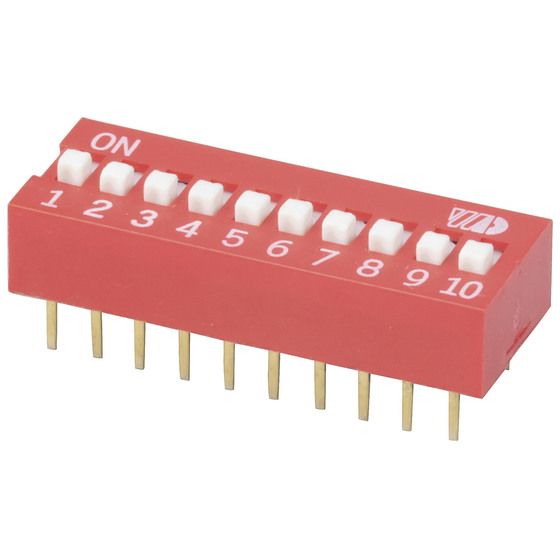 10-Way DIL Switch – Standard PCB IC Mounting | Jaycar SM1017