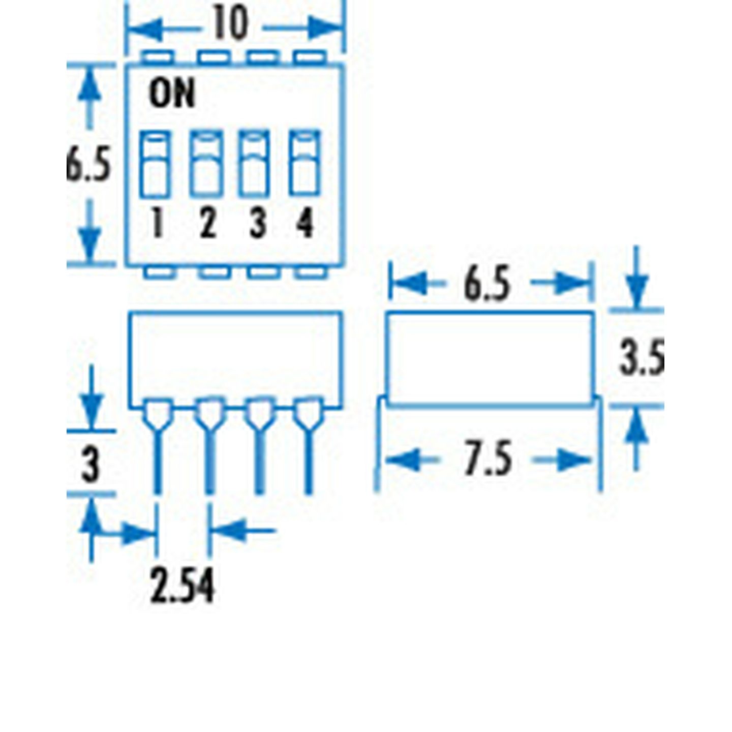 4 Way DIL 8 Pin DIL PACKAGE