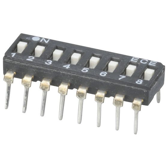 8 WAY DIL SWITCH 16 PIN DIL PACKAGE