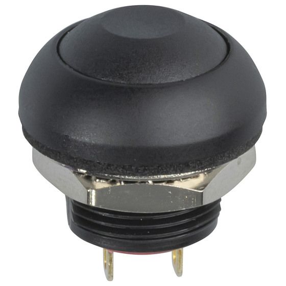 IP67 RATED DOME PUSHBUTTON SWITCH BLACK
