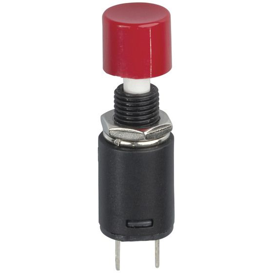 Red SPST Momentary Round Pushbutton Switch | Jaycar SP0702