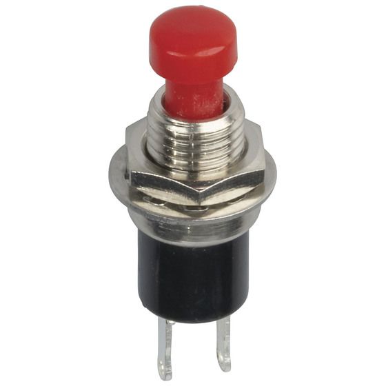 JAYCAR Red Miniature Pushbutton – SPST Momentary, 125V 1A Rating