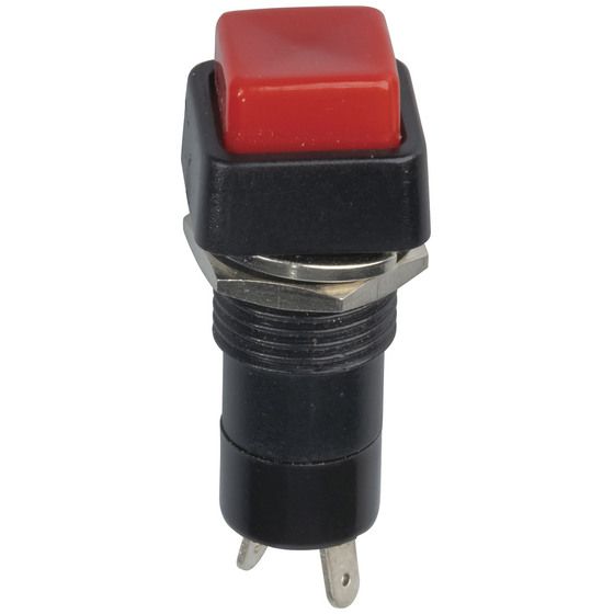Jaycar SPST Push-Off (N/C) Momentary Pushbutton – Red Actuator