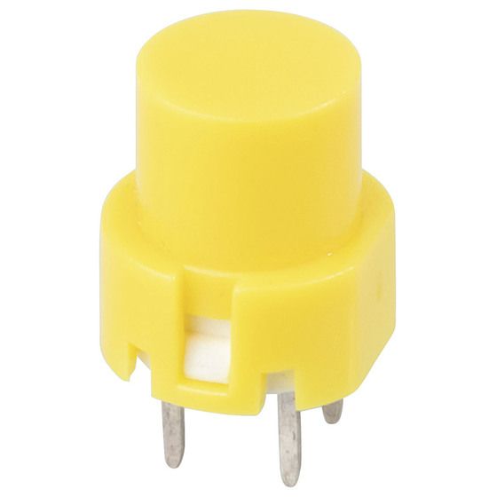 YELLOW Snap Action Keyboard Switch – PCB Mount | SPST Momentary | 5mm Pin Spacing
