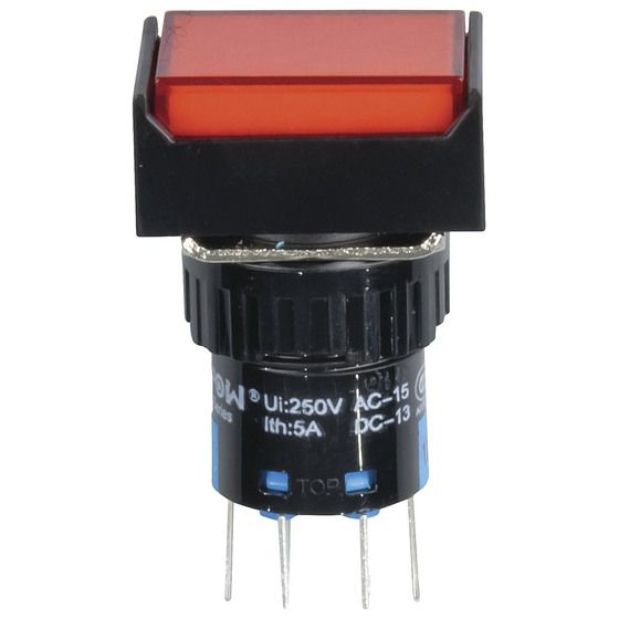 DPDT ILLUMINATED MOMENTARY IP65 SWITCH RED