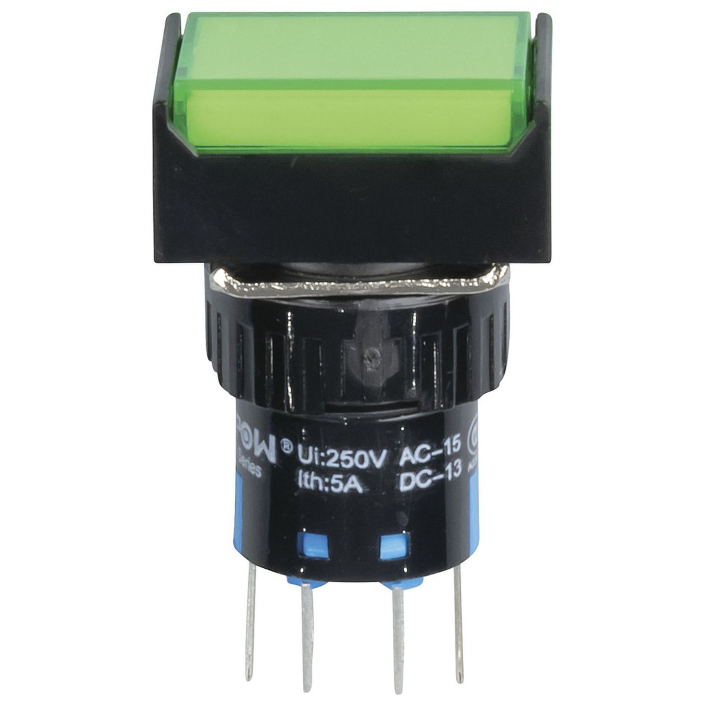 DPDT Illuminated Momentary Pushbutton IP65 Green