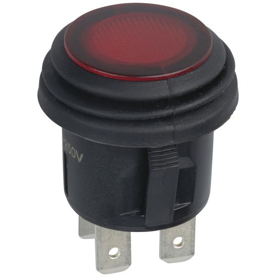 Pushbutton Switch 6A 250VAC IP56 – Neon Illuminated, DPST