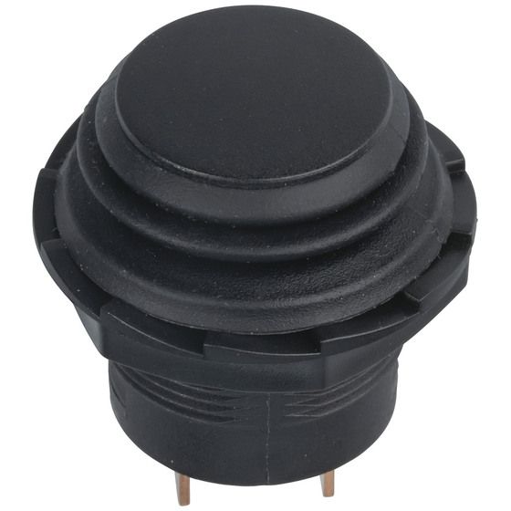BLACK MOMENTARY IP65 PUSHBUTTON SWITCH