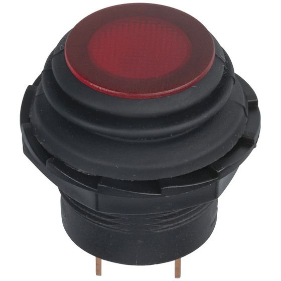 Red Illuminated Latching IP65 Pushbutton Switch (SPST) – Jaycar SP0759