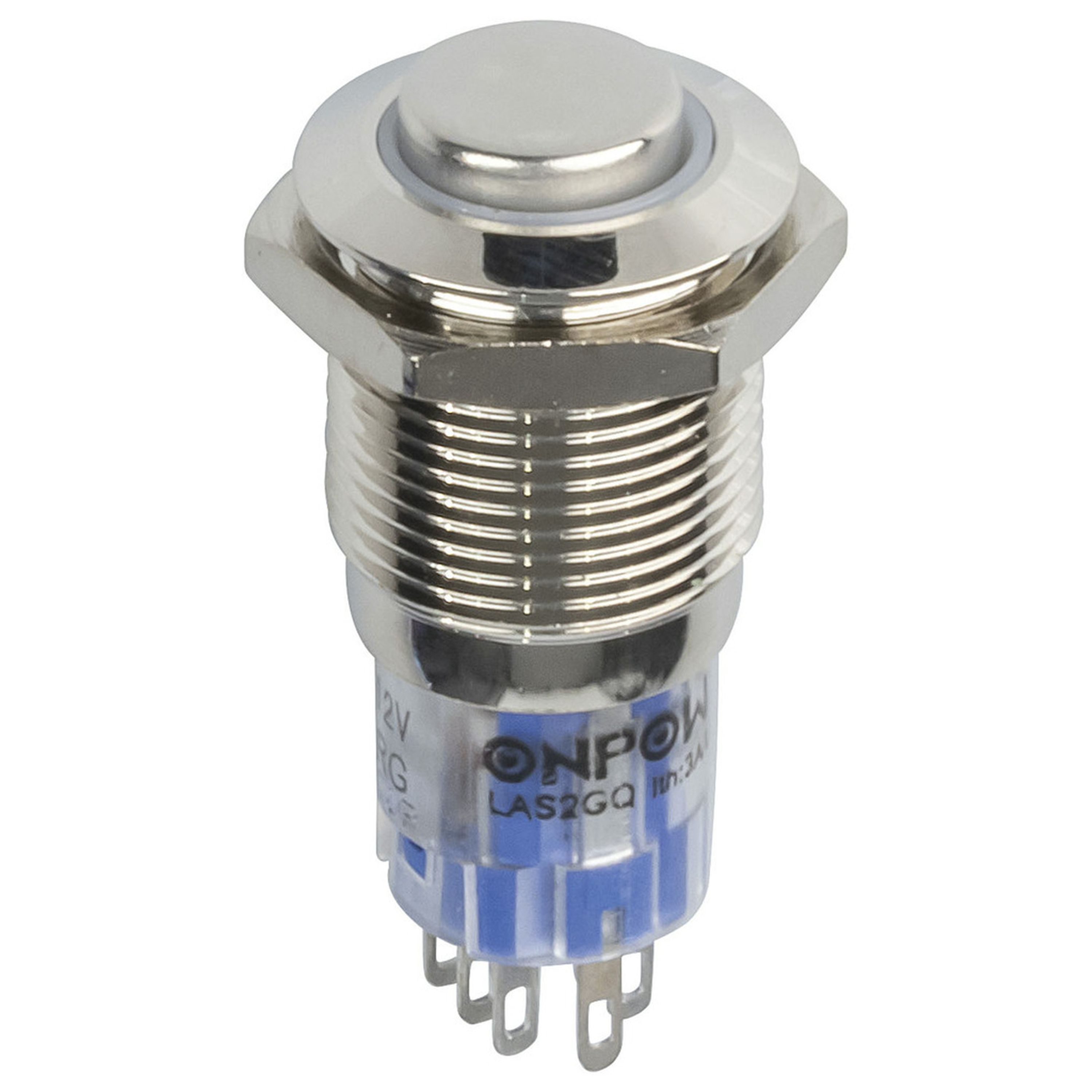 IP67 Illuminated Switch Red Green Momentary DPDT