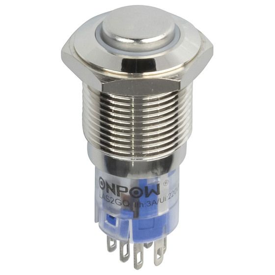 IP67 ILLUMINATED SWITCH RED/GREEN LATCHING DPDT