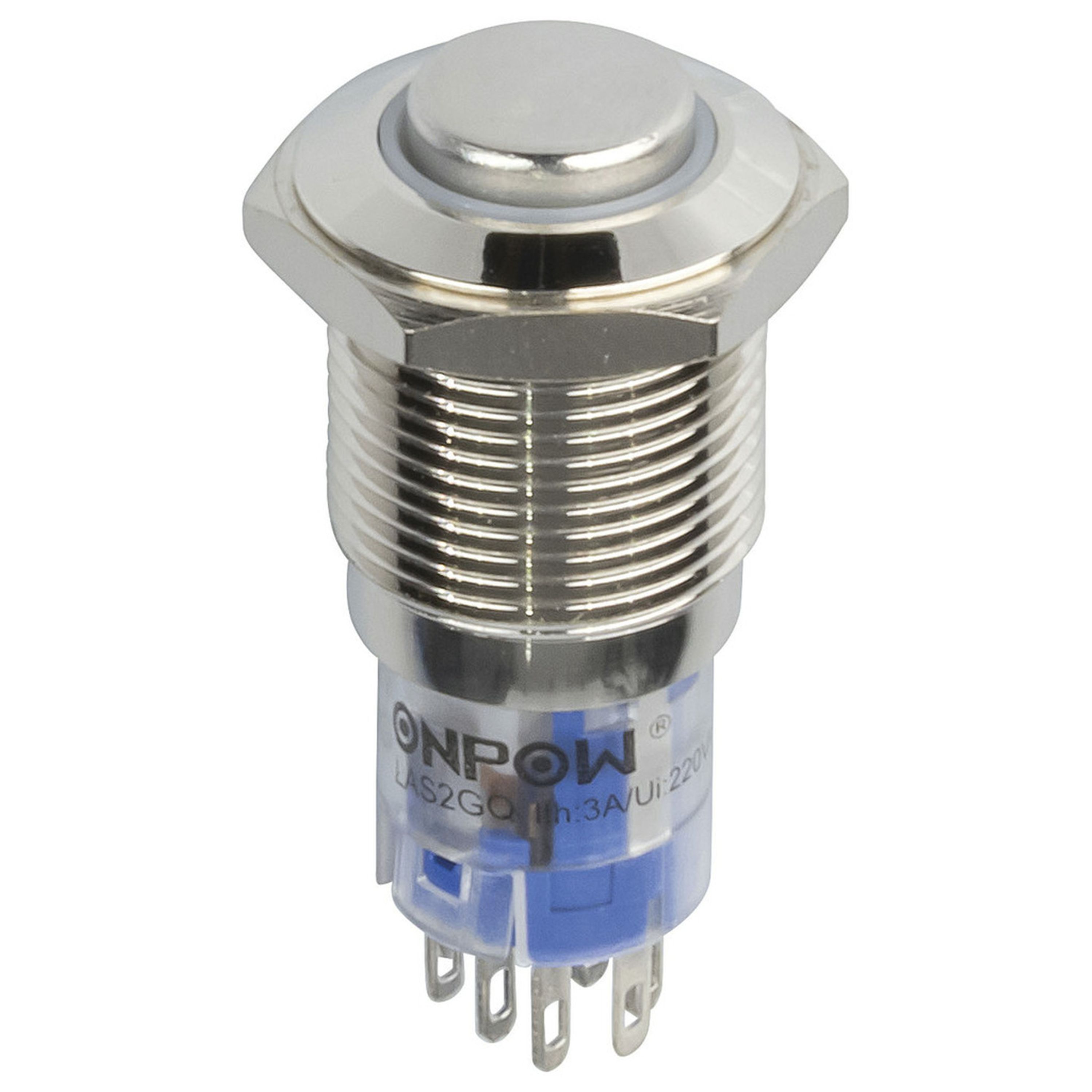 IP67 Illuminated Switch Red Green Latching DPDT