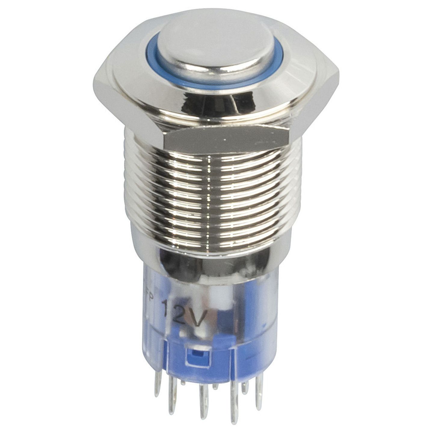 IP67 Rated Illuminated Pushbutton Switch Blue