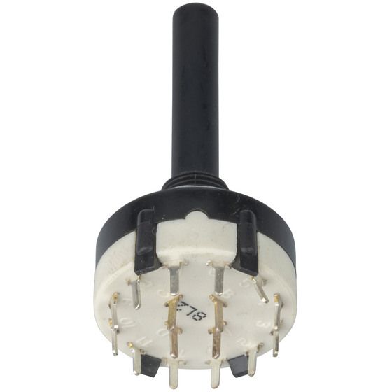 4 Pole Sealed PCB Rotary Switch – Removable Ring, 1/4" Shaft | Jaycar
