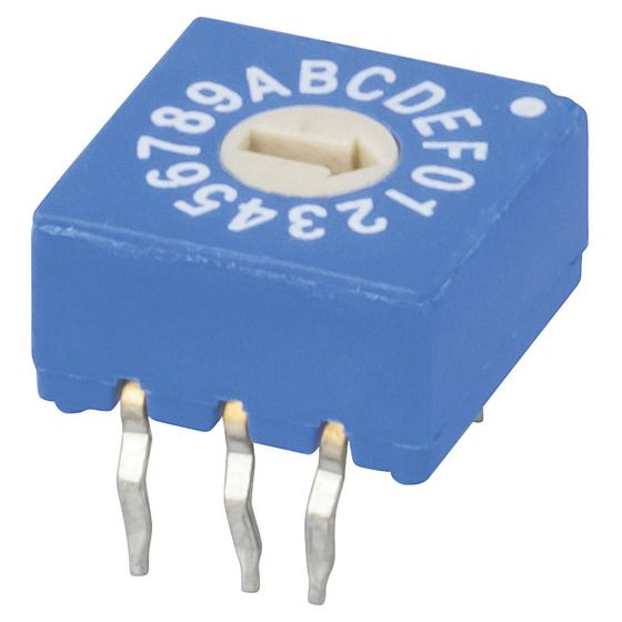 Binary Coded DIL Rotary Switch – Hex, Sealed PCB Mount | Jaycar