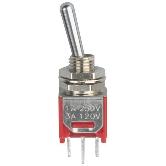 Jaycar DPDT Sub-Miniature Toggle Switch – Solder Tag, On-On Position, 1A 250VAC