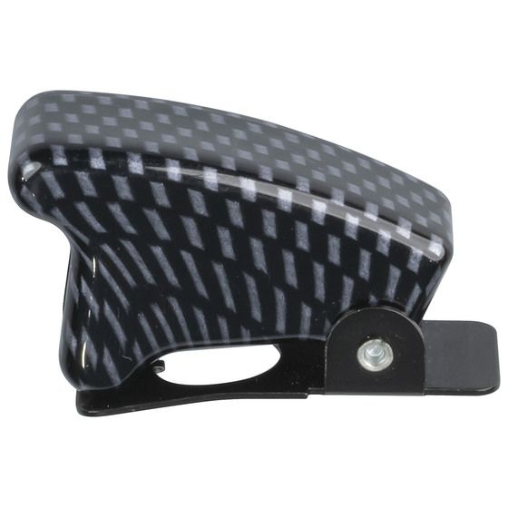 Missile Launch Style Toggle Switch Cover – Carbon Fibre | Jaycar