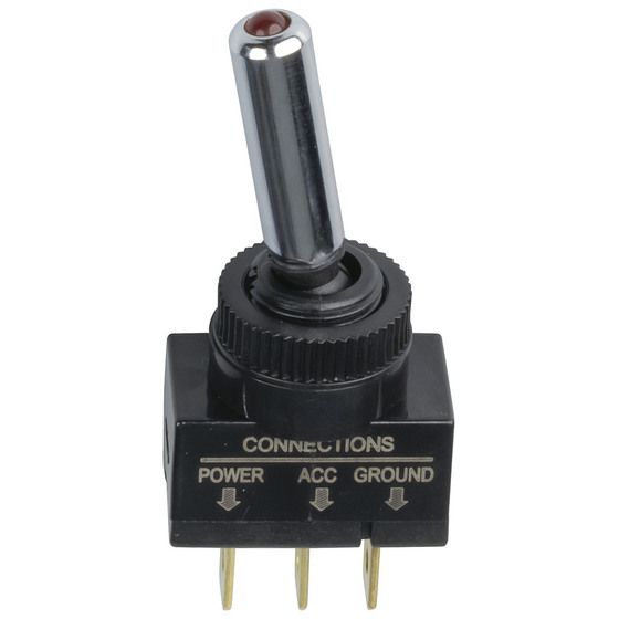 SPST Illuminated Toggle Switch – Red | Jaycar