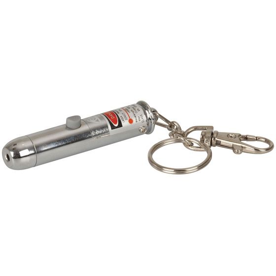 Jaycar Keyring Laser Pointer – Red Beam 670nm, Chrome Plated (ST3202)