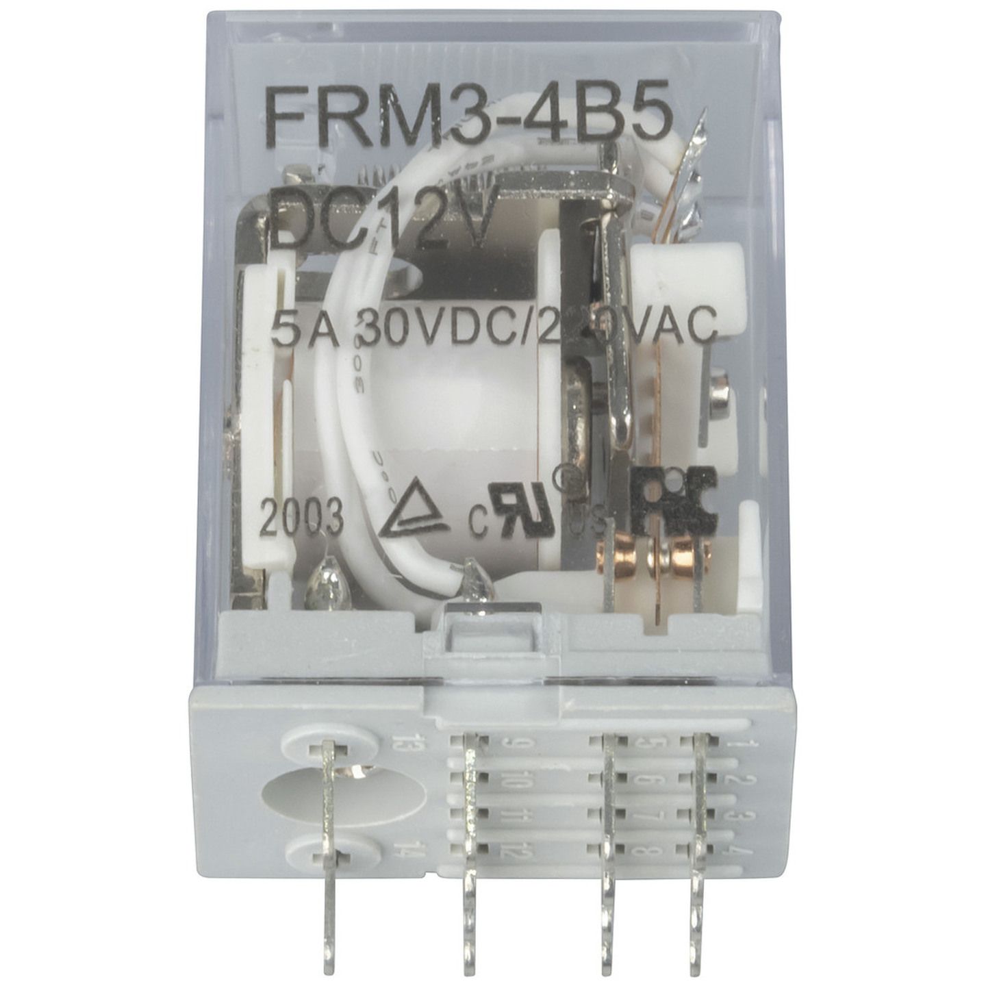 12VDC 4PDT Relay - 5A 240VAC/30VDC Contacts