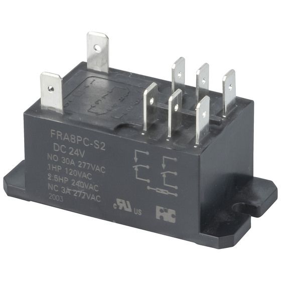 Jaycar 24V DC Panel Mount Relay – DPDT, 30A Contact, Quick-Connect | SY4041