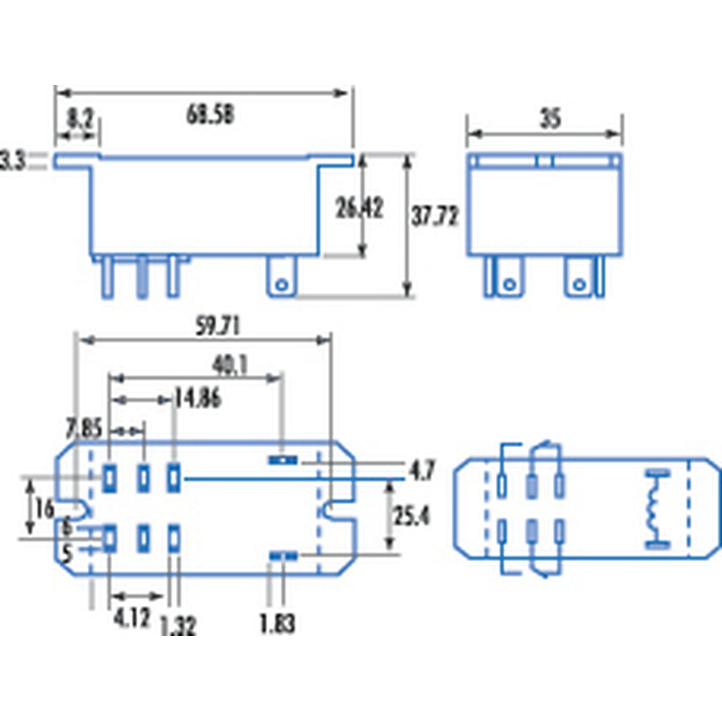 240V AC Panel Mount Relay