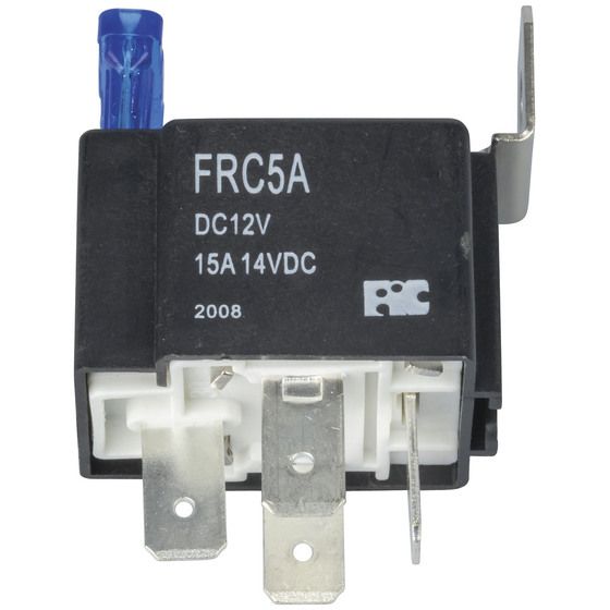 Jaycar Automotive Fused Relay SPST 15A – Integrated Blade Fuse & Mounting Bracket | SY4076