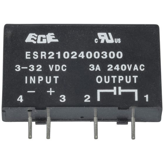 3-32VDC SOLID STATE RELAY 240VAC AT 3A