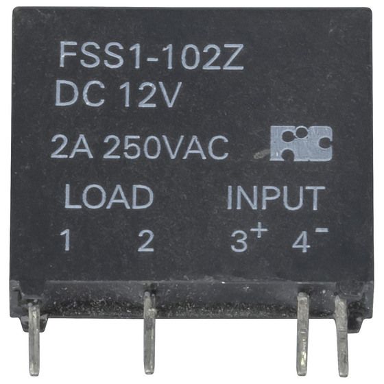 Solid State Relay – 12VDC Control, AC Load Up to 250VAC 2A