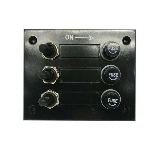 Jaycar 3-Way Switch Panel with Fuses & Ingress Protection | SZ1918