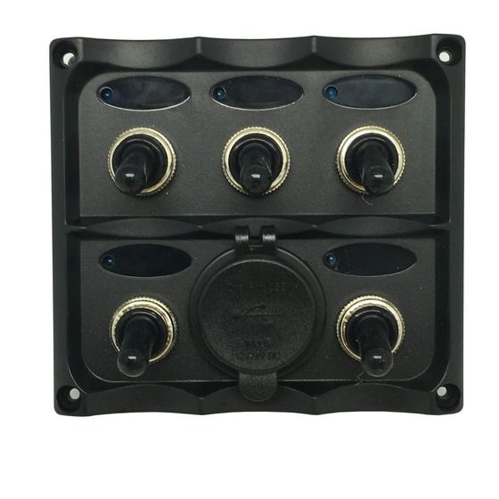 5 SWITCH PANEL WITH DUAL USB 4.2A SOCKET