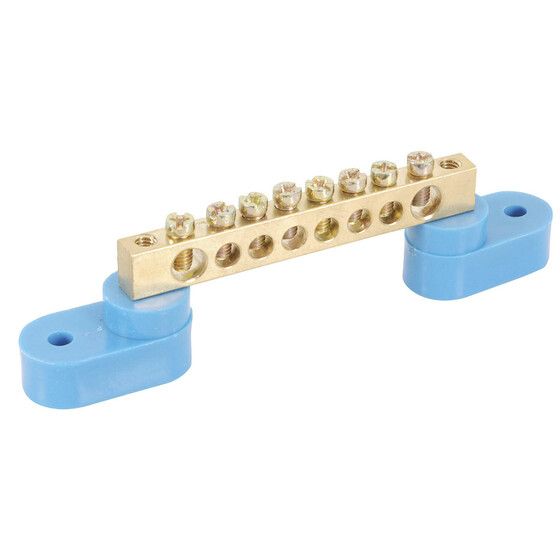 Machined Brass Busbar 8-Way | Low Voltage Tie Point for Boats, RVs & Caravans