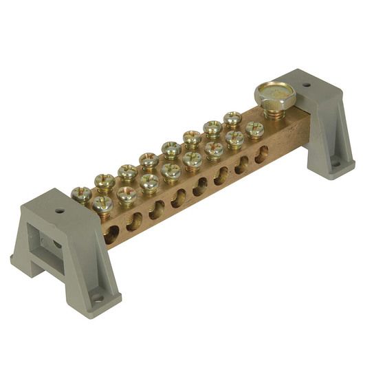 16-WAY 100A BRASS BUSBAR