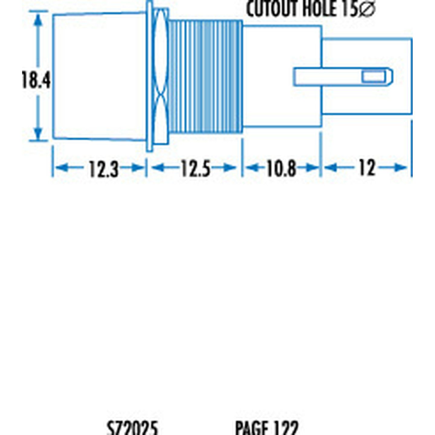 10A 240V 3AG Panel Mount Fuse Holder Round