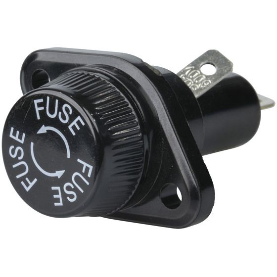 Jaycar 5AG Panel Mount Fuse Holder | 30A Max 32VAC | Screw Cap Low Voltage