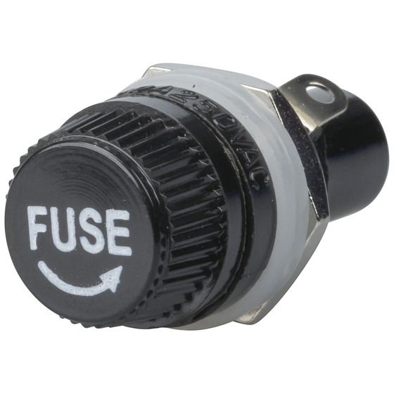 JAYCAR M205 Panel Mount Fuse Holder | 250VAC 10A | Screw Cap Access