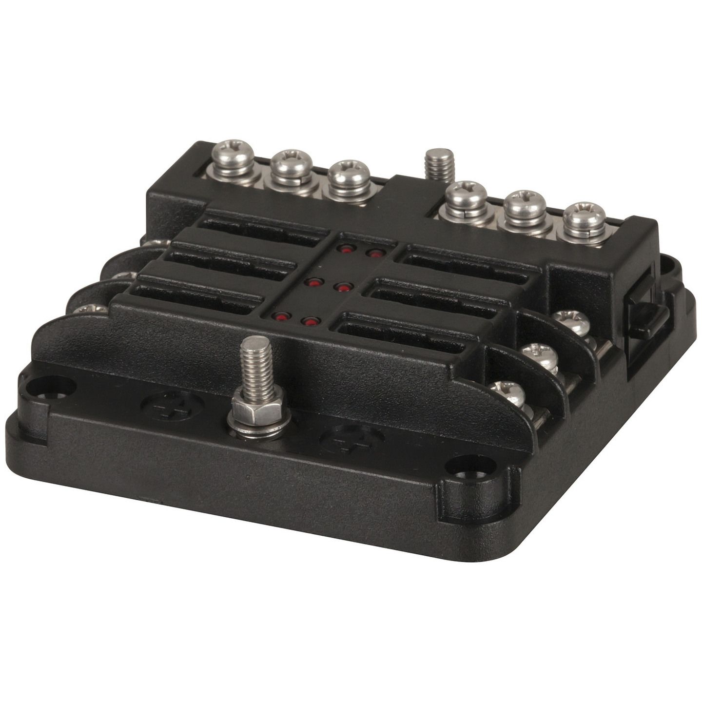 Powertech 6 Way Fuse Block with Bus Bar