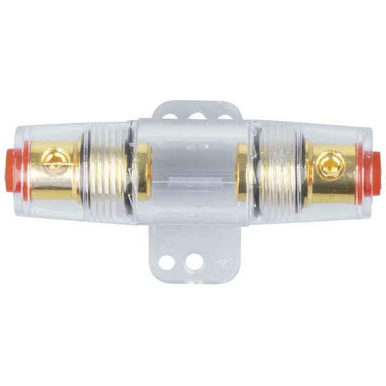Jaycar Gold-Contact Fuse Holder with Mounting Bracket – 8GA & 4GA Cable, 80mm