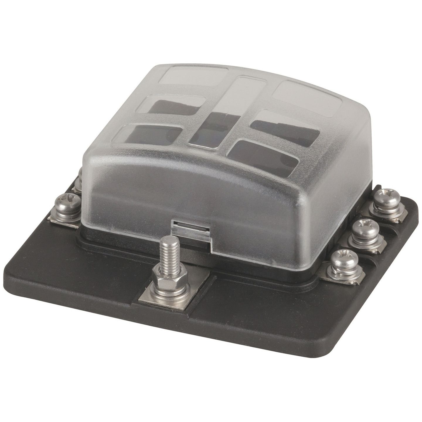 Powertech 6 Way Blade Fuse Block with Screw Terminals