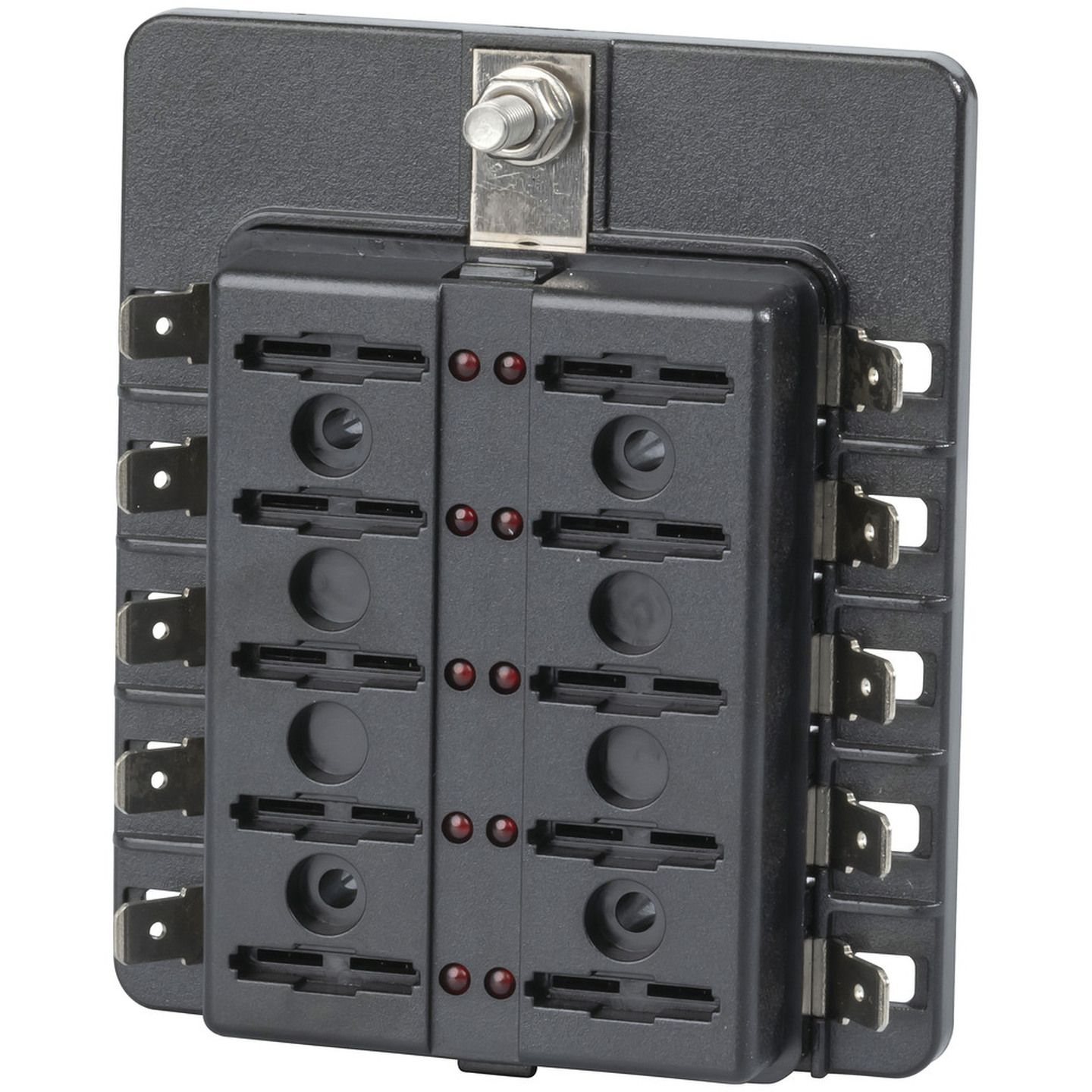 Powertech 10 Way Blade Fuse Block with Spade Terminals