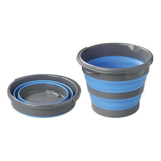 Blue 15L Pop-Up Bucket – Collapsible Silicone Bucket for Camping, Boating & Home | JAYCAR