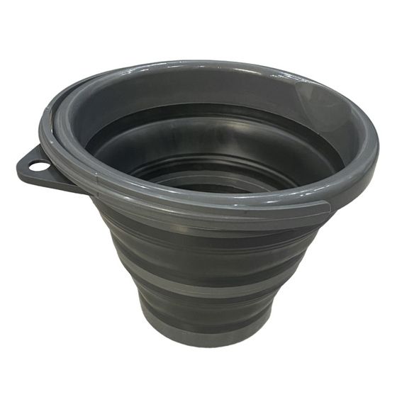 Black 5L Pop-Up Bucket – Collapsible Silicone Bucket with Swivel Handle | JAYCAR