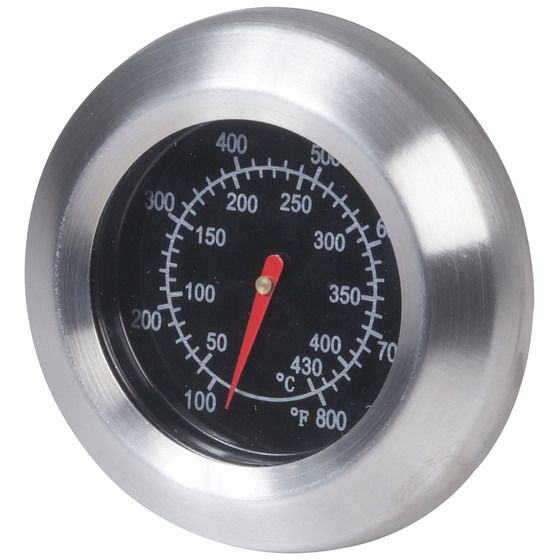 JAYCAR Dial-Type BBQ Thermometer - Stainless Steel 75mm Bezel, F & C Scales