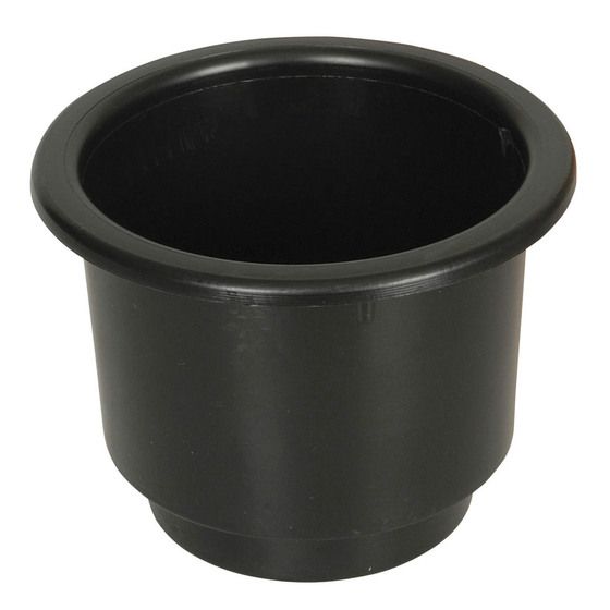 Recessed Drink Holder – Black | 90mm Bore, Drain Hose Tail