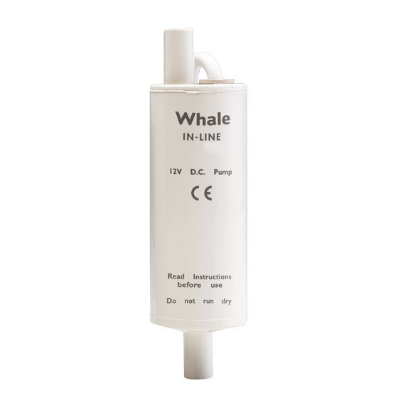 WHALE GP1392 12V Inline Water Pump – 13 L/min – 3/8" Barbs (10mm)