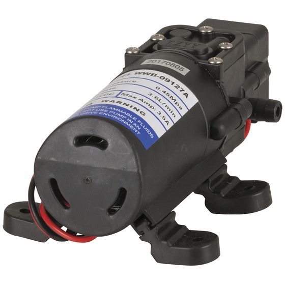 Jaycar Economy Fresh Water Pump 3.6L/min – 12V Self-Priming for Camp Showers